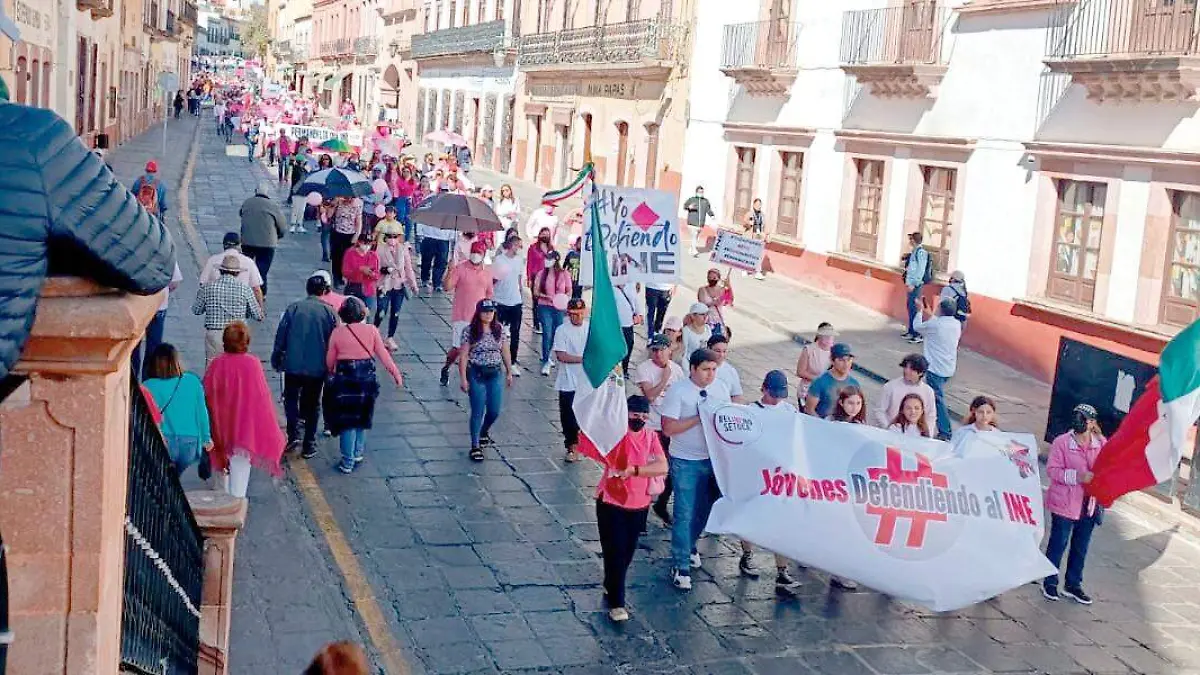 Recorrido de la marcha en defensa del INE